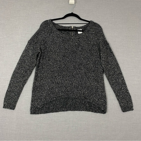 Vero Moda Tango Sweater Pull Over Sz Small Grey Loose Knit Stretchy Zipper Back - Picture 1 of 9